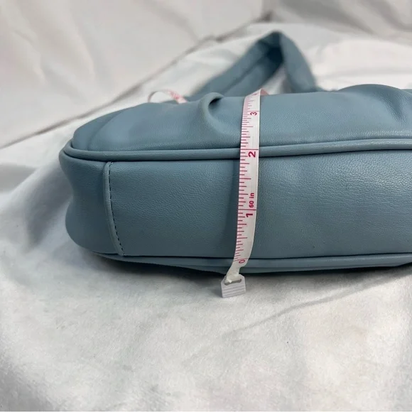 Olivia And Kate Baby Blue Scrunch Small Shoulder Bag - Picture 9 of 9